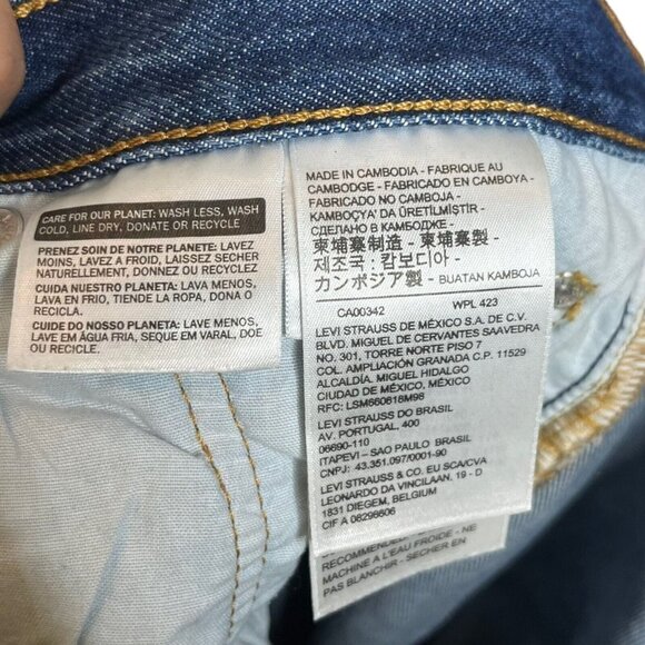 Levi’s 501 Crop Jeans Market Grammar Women’s Size 30 Distressed Straight Leg - Picture 13 of 15